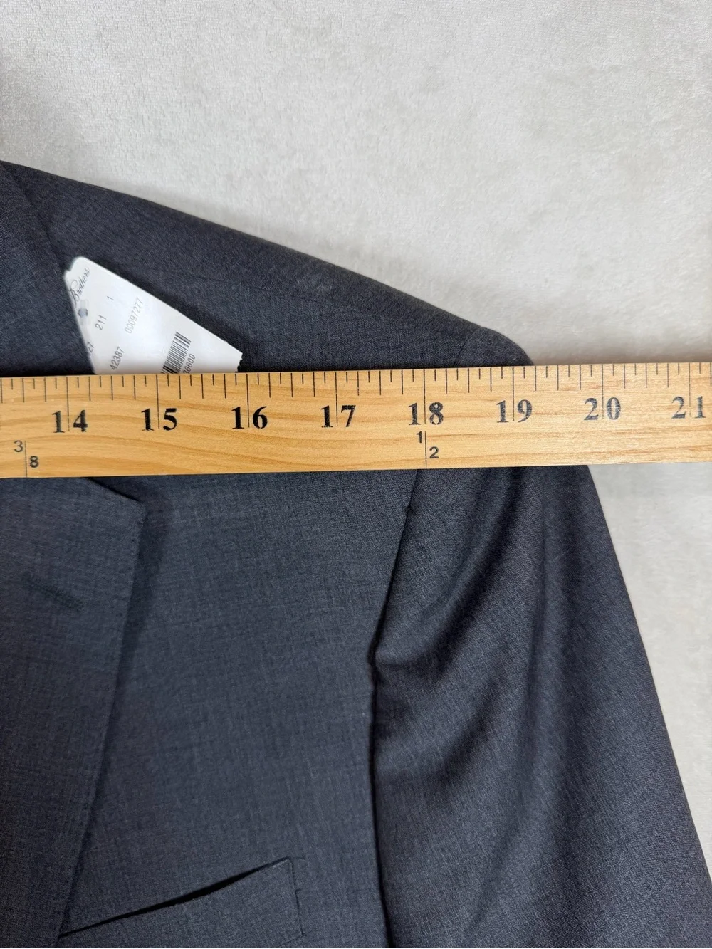 NWT Brooks Brothers Explorer 44L 36W 34L Gray Wool Single-Breasted Suit $$$